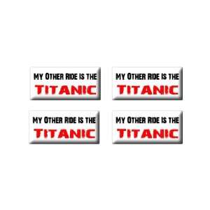   Vehicle Car Is The Titanic   3D Domed Set of 4 Stickers: Automotive
