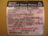 IWAKI MAG DRIVE MODEL MDG H15 GEAR PUMP   UNUSED  