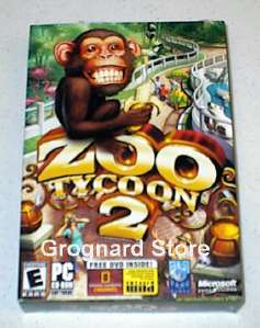 ZOO TYCOON 2 PC Game & RARE Totally Wild Bonus DVD! NEW  