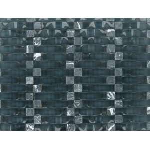  Renaissance Glass Tile   4x4 sample 3D Wave Mesh Mounted 