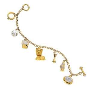  Yorkie Charm Bracelet Jewelry