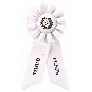 3rd Place Trophy White RoSet Trophy te Ribbon