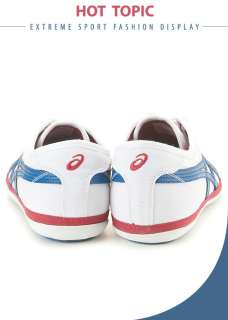 Brand New Asics Biku CV White/Blue Shoes H104N 0143  