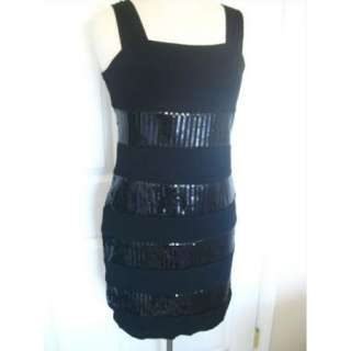 Vivienne Tam black mini dress tank sequins sparkle party M medium NWT 