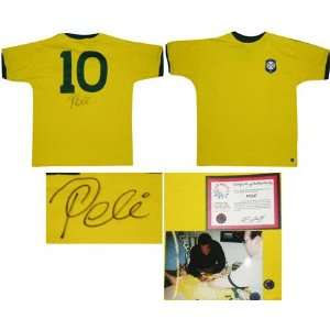    Pele Autographed Brazil Team Yellow Jersey: Everything Else