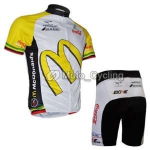  2011 new mcdonalds team yellow cycling jersey+shorts bike 
