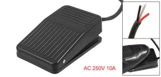 250V 10A Power 23cm Cable Nonslip Blk Foot Pedal Switch  
