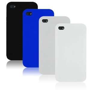 Apple iPhone 4 & 4S   FOUR (4) Soft Silicone Skin Case Cover Combo 