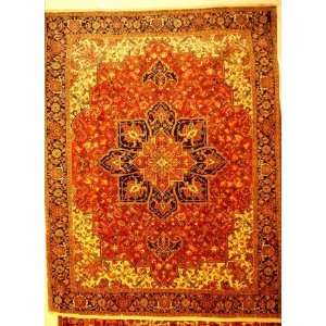  10x13 Hand Knotted Heriz Persian Rug   104x130