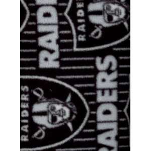 NFL Oakland Raiders Football Fleece Fabric Print By the Yard:  