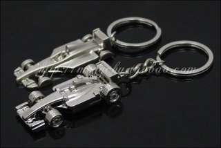 Sales! F1 RACING CAR Chrome Key Ring Chain  