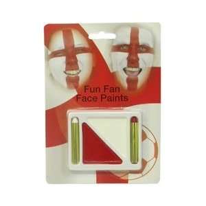  Just For Fun Fun Fan Face Painting Kit   Red & White: Toys 