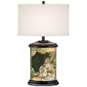  Victorian Garden Giclee Art Base Table Lamp