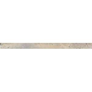   Polished Travertine 1 x 12 Pencil Rail Color Argento