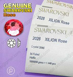   SWAROVSKI 209 Rose pink 10ss Iron 3mm Hot fix Rhinestones ss10  