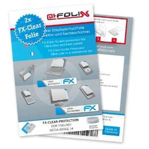  2 x atFoliX FX Clear Invisible screen protector for Yakumo 