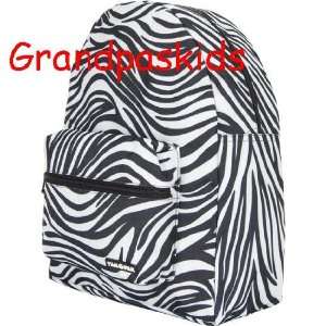  Yak Pak Zebra Print Backpack (Black & White) Bookbag 