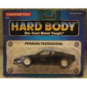  FERRARI BLACK TESTAROSSA BY TOOTSIETOY 1992 HARD BODY DIE 