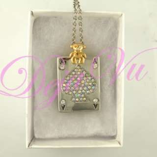   CARD NECKLACE USB FLASH DRIVE MADE WITH SWAROVSKI ELEMENTS  