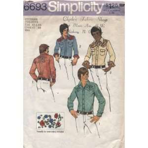   : Simplicity Mens Western Shirt Sewing Pattern #6693: Everything Else