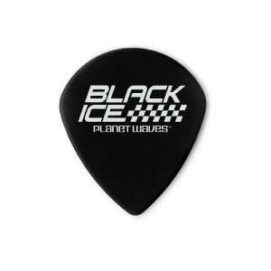  Waves 10 Small Guitar Picks Xtra Heavy Black Ice Musical Instruments