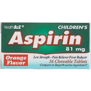  HEALTH A2Z CHILD ASPIRIN 36COUNT (Sold 3 Units per Pack 