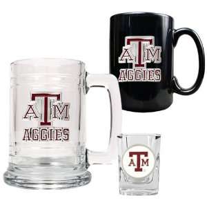  Texas A&M Aggies NCAA 15oz Tankard, 15oz Ceramic Mug & 2oz 