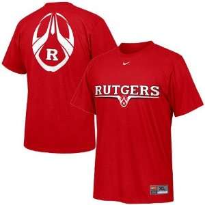  Nike Rutgers Scarlet Knights Scarlet Team Issue T shirt 