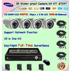  diy 4ch cctv system 4 camera equipment with 500gb hdd ht 