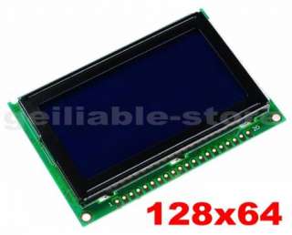 12864 128x64 Dots Graphic Blue Color Backlight LCD Display Module 