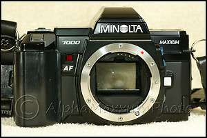 Minolta AF Maxxum 7000 Film Camera Body w/ Small Corner Bleed 
