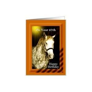  67th Happy Birthday ~ Rodeo Horse Card: Toys & Games