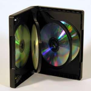  New Black Multi 6 DVD/CD Case Case Pack 52   681842 