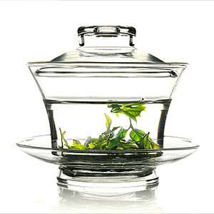 Clear Glass Gaiwan 150cc Heat Resistant Gongfu Tea  