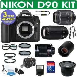 Nikon D90 Digital Camera + Nikon 18 55mm VR Lens + Nikon 70 300mm Lens 