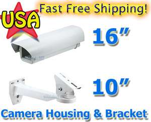 16 inch 606HB CCTV Security Camera Housing w Heater & Wall Mount 