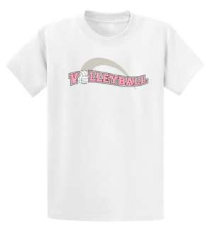 Volleyball Swoosh White Childs Youth T Shirt Sizes 4 18  