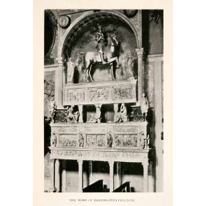 1925 Halftone Print Tomb Bartolomeo Colleoni Cappella Bergamo Italy 