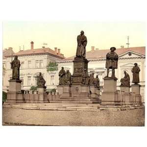  Photochrom Reprint of Luther Memorial, Worms, the Rhine 