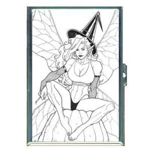 Witch Sexy Pin Up Smoking ID Holder, Cigarette Case or Wallet: MADE IN 