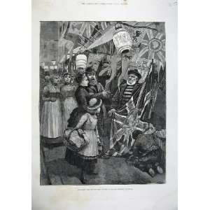  1887 Fine Art Jubilee Buying Flags Chinese Lanterns: Home 