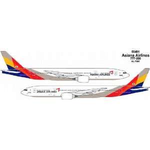  Dragon Wings Asiana Airlines 777 200 Model Plane 