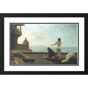   Jean Leon 24x18 Framed and Double Matted Bathsheba: Sports & Outdoors