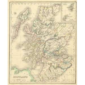  Whyte 1840 Antique Map of Scotland: Office Products
