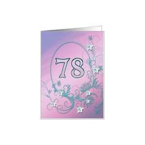  78th Birthday card with diamond stars effect Card: Toys 