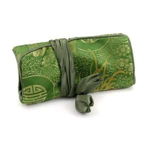  Outlet Item Jojos Silk Jewelry Roll   Green Jewelry