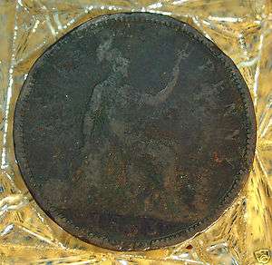 1863 GREAT BRITIAN LARGE PENNY#8984  