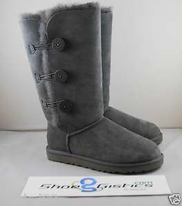 UGG Bailey Button Triplet 1873 Grey NEW Sz 5 10 737872125165  