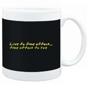  Mug Black  LIVE TO Time Attack ,Time Attack TO LIVE 