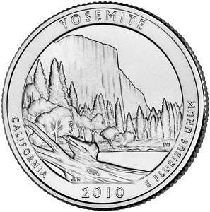 2010 D YOSEMITE NATL PARK   FROM MINT ROLL UNC.  